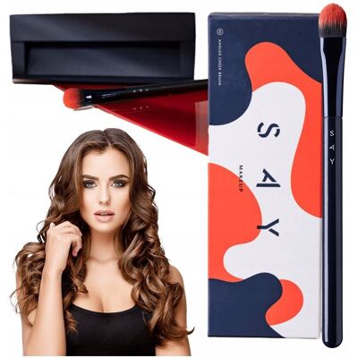 PĘDZEL do konturowania MAKIJAŻU Syntetyczne włosie MIĘKKI ścięty makeup SAY PĘDZEL do konturowania MAKIJAŻU Syntetyczne włosie MIĘKKI ścięty makeup SAY