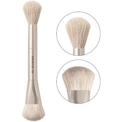 PATRICK TA Precision Blush Brush Dwustronny, sytentyczny pędzel do różu PATRICK TA Precision Blush Brush Dwustronny, sytentyczny pędzel do różu