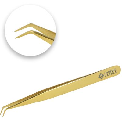 Pęseta do rzęs Gold Premium - 6 Pęseta do rzęs Gold Premium - 6