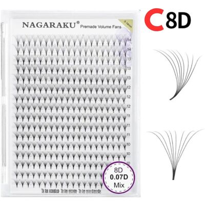 Pro-Ject Lashes, Rzęsy Nagaraku Gotowe Kępki C 0,07 Mix 8d, 320 Szt. Pro-Ject Lashes, Rzęsy Nagaraku Gotowe Kępki C 0,07 Mix 8d, 320 Szt.
