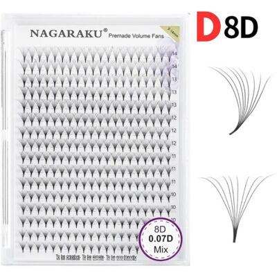Pro-Ject Lashes, Rzęsy Nagaraku Gotowe Kępki D 0,07 Mix 8d, 320 Szt. Pro-Ject Lashes, Rzęsy Nagaraku Gotowe Kępki D 0,07 Mix 8d, 320 Szt.