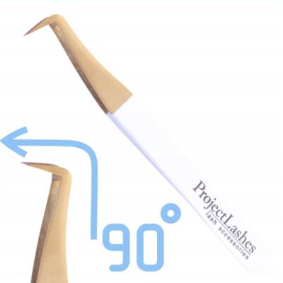 ProjectLashes Pęseta SWAN 90 stopni Złota ProjectLashes Pęseta SWAN 90 stopni Złota