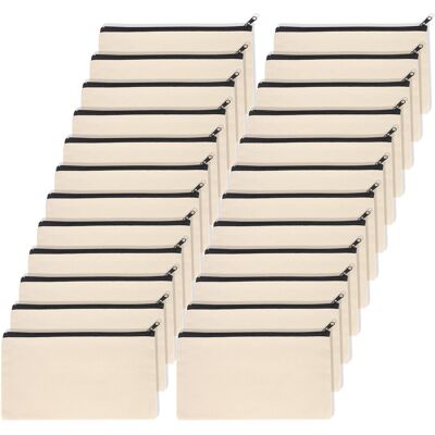 Etui Kosmetyczne Bawełniane Beżowe 21x12 Zamek Błyskawiczny 24 Sztuki Etui Kosmetyczne Bawełniane Beżowe 21x12 Zamek Błyskawiczny 24 Sztuki