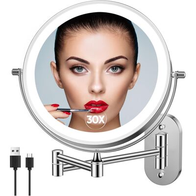 Funtouch Lusterko Kosmetyczne Led 10x Powiększenie 20cm Funtouch Lusterko Kosmetyczne Led 10x Powiększenie 20cm