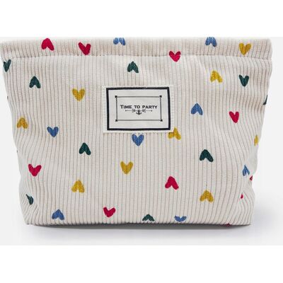 Inny producent Kosmetyczka 25x18x5cm Sztruksowa Damska Organizer Na Kosmetyki Makijaż Inny producent Kosmetyczka 25x18x5cm Sztruksowa Damska Organizer Na Kosmetyki Makijaż