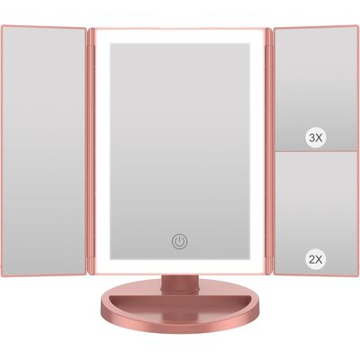Lustro Do Makijażu Led Powiększające Stołowe Składane Dotykowe Usb 1x 2x 3x Lustro Do Makijażu Led Powiększające Stołowe Składane Dotykowe Usb 1x 2x 3x