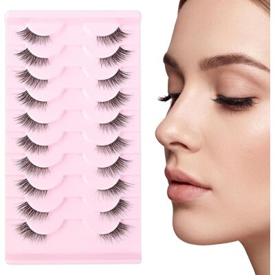 Rzęsy Sztuczne 10 Par 6-13 Mm Naturalne Kocie Oko Wielorazowe 3d Czarne Rzęsy Sztuczne 10 Par 6-13 Mm Naturalne Kocie Oko Wielorazowe 3d Czarne