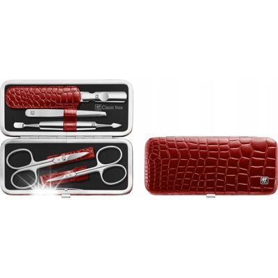 Zwilling Classic Inox Zestaw Do Manicure Czerwone Etui, 5 Elementów Zwilling Classic Inox Zestaw Do Manicure Czerwone Etui, 5 Elementów