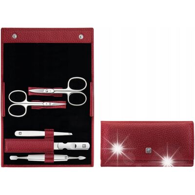 Zwilling Classic Inox Zestaw Do Manicure - Czerwone Skórzane Etui, 5 El. Zwilling Classic Inox Zestaw Do Manicure - Czerwone Skórzane Etui, 5 El.