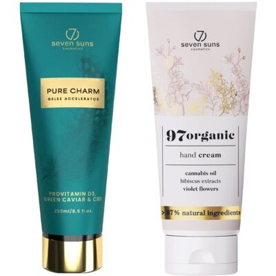 7suns Pure Charm Gelee Accelerator 250ml + Krem Do Rąk 75ml 7suns Pure Charm Gelee Accelerator 250ml + Krem Do Rąk 75ml