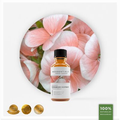 Essentials Olejek eteryczny Geraniowy Egipski (Pelargonium Graveolens) 30ml Essentials Olejek eteryczny Geraniowy Egipski (Pelargonium Graveolens) 30ml