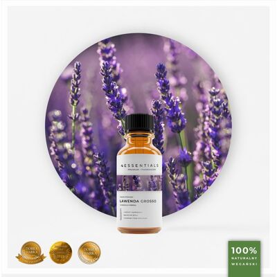 Essentials Olejek eteryczny Lawendowy Grosso (Lavandula Hybrida) 30ml Essentials Olejek eteryczny Lawendowy Grosso (Lavandula Hybrida) 30ml