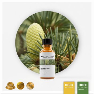 Essentials Olejek Eteryczny Organiczny Cedrowy Z Cedru Atlaskiego (Cedrus Atlantica) 30ml Essentials Olejek Eteryczny Organiczny Cedrowy Z Cedru Atlaskiego (Cedrus Atlantica) 30ml