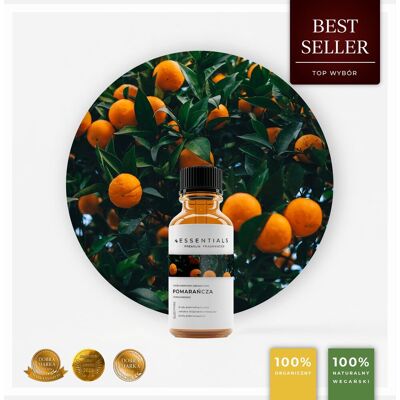 Essentials Olejek eteryczny ORGANICZNY Pomarańczowy (Citrus Sinensis) 50ml Essentials Olejek eteryczny ORGANICZNY Pomarańczowy (Citrus Sinensis) 50ml