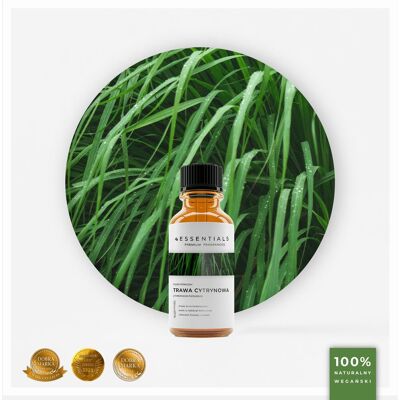 Essentials Olejek eteryczny z Trawy Cytrynowej (Cymbopogon Flexuosus) 30ml Essentials Olejek eteryczny z Trawy Cytrynowej (Cymbopogon Flexuosus) 30ml