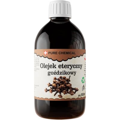 Pure Olejek Goździkowy Naturalny Olejek Eteryczny Goździkowy 500ml 0,5l Pure Olejek Goździkowy Naturalny Olejek Eteryczny Goździkowy 500ml 0,5l