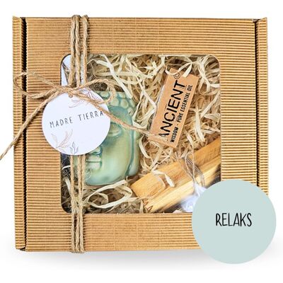 Inny producent ZESTAW PREZENTOWY RELAKS - kominek, palo santo, olejek eteryczny Inny producent ZESTAW PREZENTOWY RELAKS - kominek, palo santo, olejek eteryczny