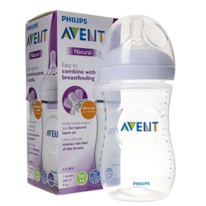 Philips Avent, Natural, Butelka do karmienia Natural, 260 ml, 1 m+