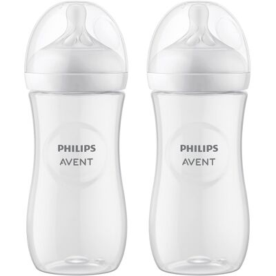 Butelka antykolkowa PHILIPS SCY906/01, 2 szt. - 330 ml 3m+ naturalny smoczek karmienie niemowląt BPA free Butelka antykolkowa PHILIPS SCY906/01, 2 szt. - 330 ml 3m+ naturalny smoczek karmienie niemowląt BPA free