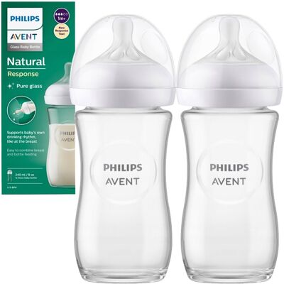 butelka niemowlęca PHILIPS SCY933/01, 2 szt. - 240 ml szkło antykolkowa ergonomiczna BPA free dla noworodka natualne karmienie butelka niemowlęca PHILIPS SCY933/01, 2 szt. - 240 ml szkło antykolkowa ergonomiczna BPA free dla noworodka natualne karmienie