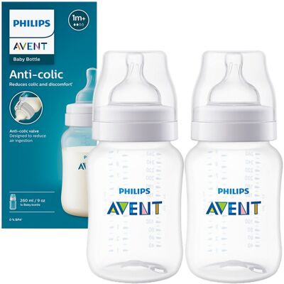 Butelka antykolkowa PHILIPS AVENT SCY103/01, 2 szt. - 260ml smoczek 1m+ karmienie niemowląt bez BPA ergonomiczna budowa Butelka antykolkowa PHILIPS AVENT SCY103/01, 2 szt. - 260ml smoczek 1m+ karmienie niemowląt bez BPA ergonomiczna budowa