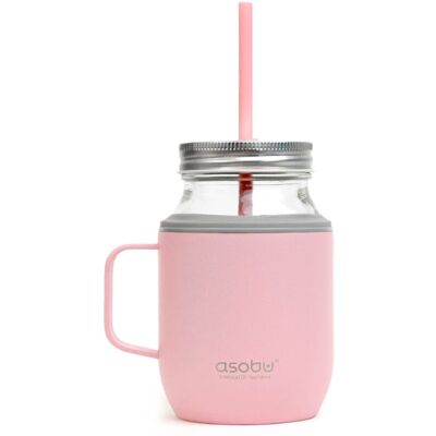 Asobu - Moonshine Mason Jar 475ml - Różowy - Mason Jar Asobu - Moonshine Mason Jar 475ml - Różowy - Mason Jar