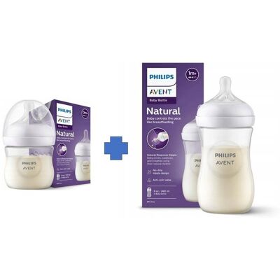 Philips Avent Butelka 260Ml + Butelka 125Ml Responsywna Natural Scy903/01 + Scy900/01 Philips Avent Butelka 260Ml + Butelka 125Ml Responsywna Natural Scy903/01 + Scy900/01