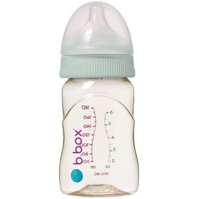 B.box, Butelka 0+, Z Ppsu, Ze Smoczkiem, 180ml, Sage B.box, Butelka 0+, Z Ppsu, Ze Smoczkiem, 180ml, Sage
