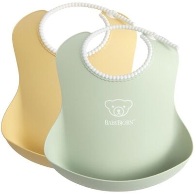 BabyBjorn, Śliniaki, Powder Yellow/ Powder Green, 2 szt. BabyBjorn, Śliniaki, Powder Yellow/ Powder Green, 2 szt.
