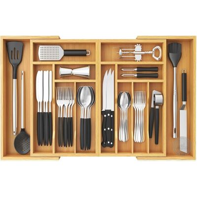 Inny producent BAMBUSOWY ORGANIZER NA SZTUĆCE DO SZUFLADY REGULOWANY 91.4-54.4CM Inny producent BAMBUSOWY ORGANIZER NA SZTUĆCE DO SZUFLADY REGULOWANY 91.4-54.4CM