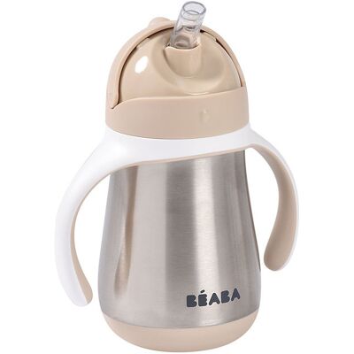 Beaba Bidon niekapek ze słomką termiczny 250 ml Clay Earth Beaba Bidon niekapek ze słomką termiczny 250 ml Clay Earth