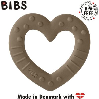 BIBS BABY BITIE HEART Dark Oak gryzak dla niemowlaka BIBS BABY BITIE HEART Dark Oak gryzak dla niemowlaka