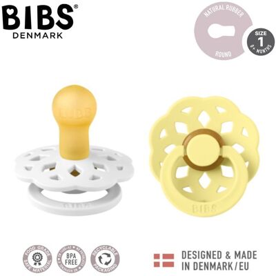 Sutka z naturalnego lateksu Bibs - Zestaw 2 szt. - Rozmiar 1 - Biały/Słoneczny - 0-6 miesięcy Sutka z naturalnego lateksu Bibs - Zestaw 2 szt. - Rozmiar 1 - Biały/Słoneczny - 0-6 miesięcy