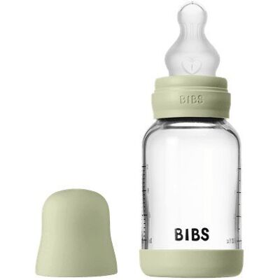 BIBS Butelka z Babiego Szkła Silikonowy Powolny Strumień - Butelka z Szkła dla Dziecka BIBS Butelka z Babiego Szkła Silikonowy Powolny Strumień - Butelka z Szkła dla Dziecka