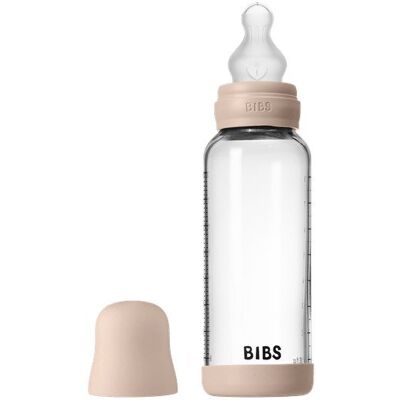 BIBS Butelka dla niemowląt ze szkła Silikon Średni Przepływ Różowa - Butelka BIBS Butelka dla niemowląt ze szkła Silikon Średni Przepływ Różowa - Butelka