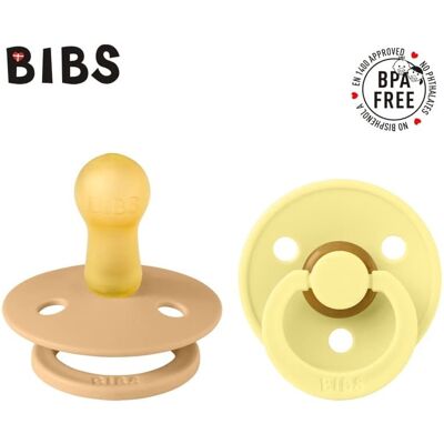 Bibs Colour 2-Pack Desert Sand & Sunshine M Smoczek Uspokajający Kauczuk Hevea Bibs Colour 2-Pack Desert Sand & Sunshine M Smoczek Uspokajający Kauczuk Hevea