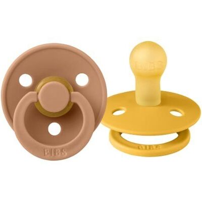 BIBS COLOUR 2-PACK HONEY BEE & EARTH M Smoczek uspokajający kauczuk Hevea BIBS COLOUR 2-PACK HONEY BEE & EARTH M Smoczek uspokajający kauczuk Hevea