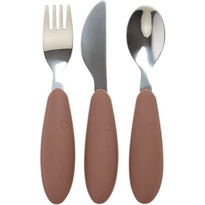 BIBS CUTLERY SET WOODCHUCK 3 częściowy zestaw sztućców BIBS CUTLERY SET WOODCHUCK 3 częściowy zestaw sztućców