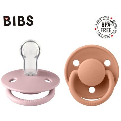 BIBS DE LUX 2-PACK PINK PLUM & PEACH Smoczek uspokajający silikonowy ONE SIZE BIBS DE LUX 2-PACK PINK PLUM & PEACH Smoczek uspokajający silikonowy ONE SIZE