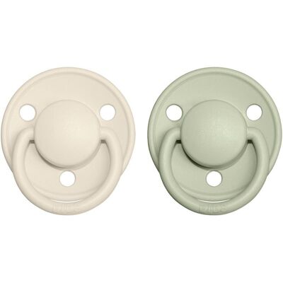 Inny producent BIBS De Lux Natural Rubber Size 1: 0+ months smoczek Ivory / Sage 2 szt. Inny producent BIBS De Lux Natural Rubber Size 1: 0+ months smoczek Ivory / Sage 2 szt.
