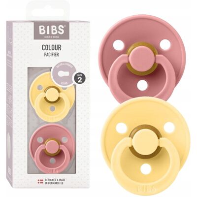 Bibs Dwupak Smoczek Uspokajający Kauczuk Hevea Rozmiar M 6M+ 2Szt Pale Butter& Dusty Pink Bibs Dwupak Smoczek Uspokajający Kauczuk Hevea Rozmiar M 6M+ 2Szt Pale Butter& Dusty Pink