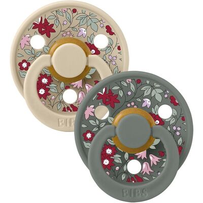 BIBS LIBERTY COLOUR 2-PACK CHAMOMILE LAWN PINE S Smoczek uspokajający kauczuk Hevea BIBS LIBERTY COLOUR 2-PACK CHAMOMILE LAWN PINE S Smoczek uspokajający kauczuk Hevea