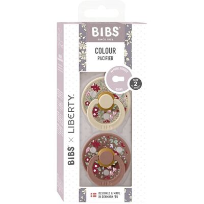 BIBS LIBERTY COLOUR 2-PACK CHAMOMILE LAWN WOODCHUCK M Smoczek uspokajający kauczuk Hevea BIBS LIBERTY COLOUR 2-PACK CHAMOMILE LAWN WOODCHUCK M Smoczek uspokajający kauczuk Hevea