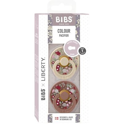 BIBS LIBERTY COLOUR 2-PACK CHAMOMILE LAWN WOODCHUCK S Smoczek uspokajający kauczuk Hevea BIBS LIBERTY COLOUR 2-PACK CHAMOMILE LAWN WOODCHUCK S Smoczek uspokajający kauczuk Hevea