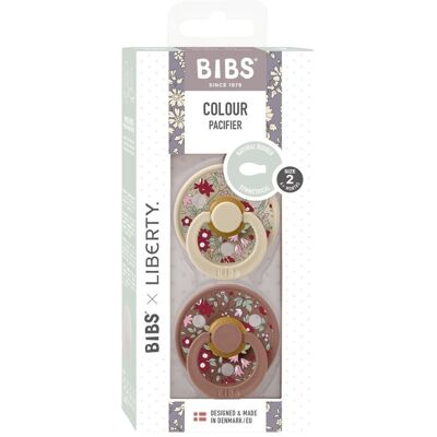 BIBS LIBERTY COLOUR SYMMETRICAL 2-PACK CHAMOMILE LAWN WOODCHUCK M Smoczek Symetryczny kauczuk Hevea BIBS LIBERTY COLOUR SYMMETRICAL 2-PACK CHAMOMILE LAWN WOODCHUCK M Smoczek Symetryczny kauczuk Hevea