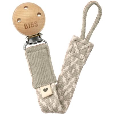 Bibs Pacifier Braid Zawieszka Do Smoczków 100% Gots Organic Cotton, Sand/Ivory Bibs Pacifier Braid Zawieszka Do Smoczków 100% Gots Organic Cotton, Sand/Ivory