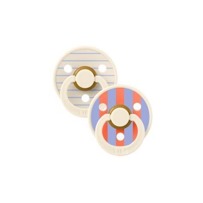 BIBS STUDIO COLOUR 2-PACK PIN IVORY & HUSH S Smoczek uspokajający kauczuk Hevea BIBS STUDIO COLOUR 2-PACK PIN IVORY & HUSH S Smoczek uspokajający kauczuk Hevea