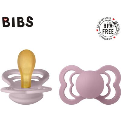 Bibs Supreme 2-Pack Dusky Lilac & Heather M Bibs Supreme 2-Pack Dusky Lilac & Heather M