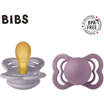 Bibs Supreme 2-Pack Fossil Grey & Mauve S Smoczek Symetryczny Kauczuk Hevea Bibs Supreme 2-Pack Fossil Grey & Mauve S Smoczek Symetryczny Kauczuk Hevea