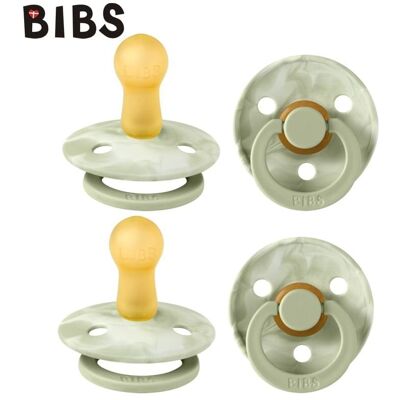 BIBS TIE DIY COLLECTION 2-PACK SAGE IVORY & SAGE IVORY M Smoczek Uspokajający kauczuk Hevea BIBS TIE DIY COLLECTION 2-PACK SAGE IVORY & SAGE IVORY M Smoczek Uspokajający kauczuk Hevea
